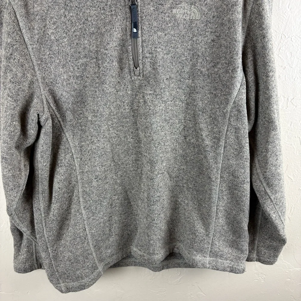 The North Face Tan Brown Quarter Zip Sweater Pullover Mens size medium